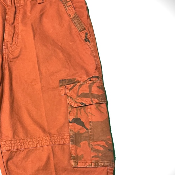 💥💋💥NWOT Men Camo Cargo Pocket Shorts Color:Rust Size: 36 Inseam:12”Length:23" - Picture 4 of 7
